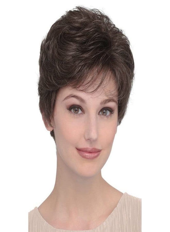 Wiwige Short Brown Pixie Wig Synthetic Layered Cosplay Hair Full Wigs for White Women (Brown mixed Blonde) - Image 1